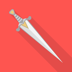 Isolated object of sword  and dagger  sign. Set of sword  and weapon stock symbol for web.