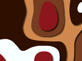 3D abstract background with paper cut shapes.Abstract paper carve template background,for book cover.Paper cut background. Abstract realistic paper decoration for design