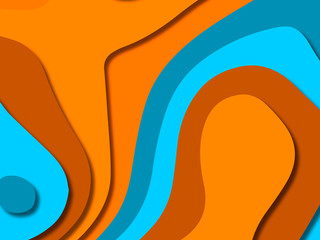 3D abstract background with paper cut shapes.Abstract paper carve template background,for book cover.Paper cut background. Abstract realistic paper decoration for design