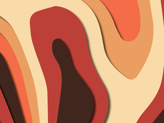 3D abstract background with paper cut shapes.Abstract paper carve template background,for book cover.Paper cut background. Abstract realistic paper decoration for design