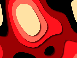 Obraz premium 3D abstract background with paper cut shapes.Abstract paper carve template background,for book cover.Paper cut background. Abstract realistic paper decoration for design