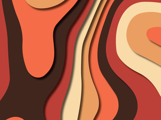 3D abstract background with paper cut shapes.Abstract paper carve template background,for book cover.Paper cut background. Abstract realistic paper decoration for design