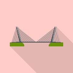 Vector illustration of bridgework and bridge sign. Set of bridgework and landmark stock vector illustration.