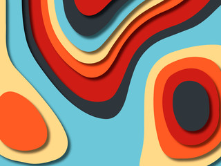 3D abstract background with paper cut shapes.Abstract paper carve template background,for book cover.Paper cut background. Abstract realistic paper decoration for design