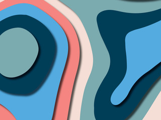 3D abstract background with paper cut shapes.Abstract paper carve template background,for book cover.Paper cut background. Abstract realistic paper decoration for design