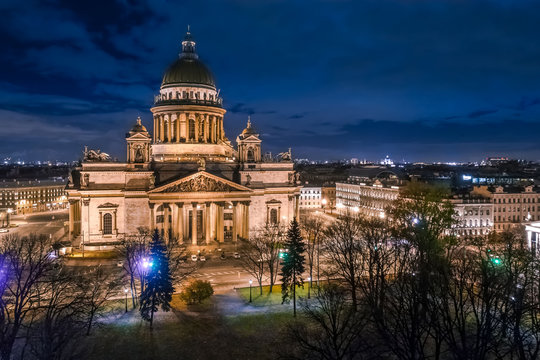 Saint Petersburg. Russia. City center. Saint Isaac's Cathedral. Travels in Russia. Museums of Russia. Panorama of the city.