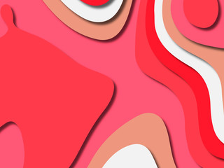 3D abstract background with paper cut shapes.Abstract paper carve template background,for book cover.Paper cut background. Abstract realistic paper decoration for design