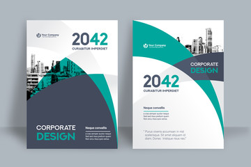 City Background Business Book Cover Design Template