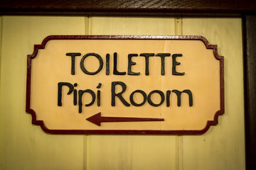Italian Toilet Sign