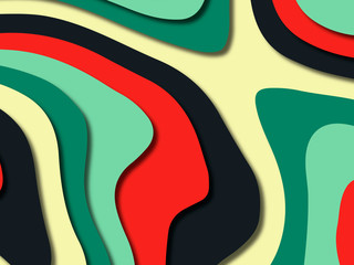 3D abstract background with paper cut shapes.Abstract paper carve template background,for book cover.Paper cut background. Abstract realistic paper decoration for design