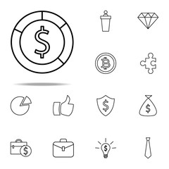currency shares icon. Finance And Chart icons universal set for web and mobile