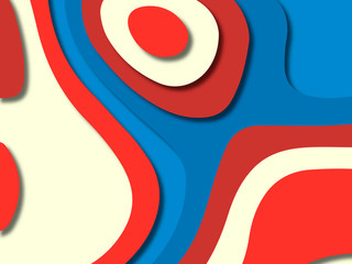Fototapeta premium 3D abstract background with paper cut shapes.Abstract paper carve template background,for book cover.Paper cut background. Abstract realistic paper decoration for design