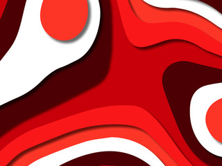 3D abstract background with paper cut shapes.Abstract paper carve template background,for book cover.Paper cut background. Abstract realistic paper decoration for design