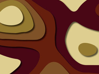 3D abstract background with paper cut shapes.Abstract paper carve template background,for book cover.Paper cut background. Abstract realistic paper decoration for design