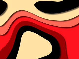 3D abstract background with paper cut shapes.Abstract paper carve template background,for book cover.Paper cut background. Abstract realistic paper decoration for design