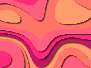 3D abstract background with paper cut shapes.Abstract paper carve template background,for book cover.Paper cut background. Abstract realistic paper decoration for design