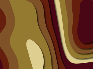 3D abstract background with paper cut shapes.Abstract paper carve template background,for book cover.Paper cut background. Abstract realistic paper decoration for design