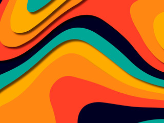 3D abstract background with paper cut shapes.Abstract paper carve template background,for book cover.Paper cut background. Abstract realistic paper decoration for design