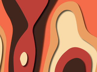 3D abstract background with paper cut shapes.Abstract paper carve template background,for book cover.Paper cut background. Abstract realistic paper decoration for design