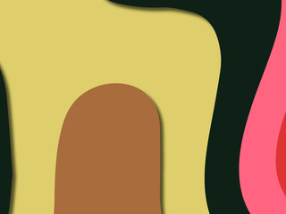 3D abstract background with paper cut shapes.Abstract paper carve template background,for book cover.Paper cut background. Abstract realistic paper decoration for design