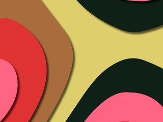 3D abstract background with paper cut shapes.Abstract paper carve template background,for book cover.Paper cut background. Abstract realistic paper decoration for design