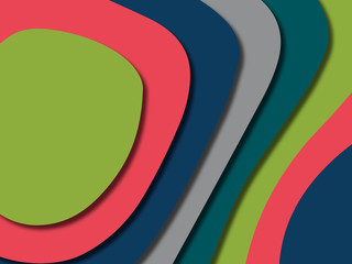 3D abstract background with paper cut shapes.Abstract paper carve template background,for book cover.Paper cut background. Abstract realistic paper decoration for design