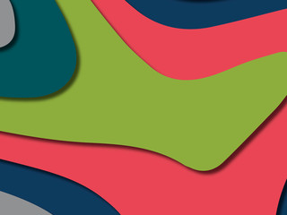 3D abstract background with paper cut shapes.Abstract paper carve template background,for book cover.Paper cut background. Abstract realistic paper decoration for design