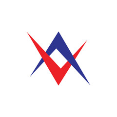 letters av linked arrows colorful logo vector