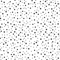Polka dot monochrome Seamless pattern. Dotted background - Spots Vector illustration.