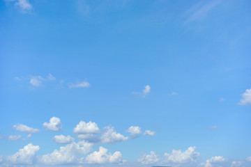 Blue sky and white puffy clouds