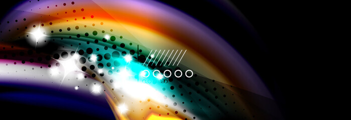 Color flow poster. Wave Liquid shape color background. Art design for your design