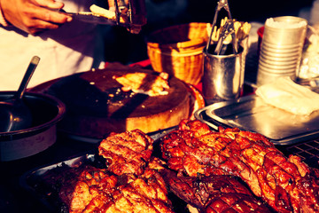 street food, dining markets, seafood in Bangkok Thailand