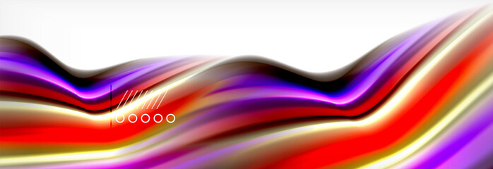 Fluid liquid colors abstract background, colorful geometric background - fluid shapes composition