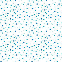 Blue dots on a white background pattern. Abstract geometric modern background. Vector illustration. Art deco style. Circle seamless pattern - Vector