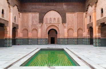 Cercles muraux Monument Cour arabe d& 39 un monument, maroc