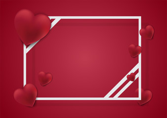 valentines day background and love heart