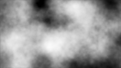 Fototapeta premium Black digital abstract background with white mist clouds scattered around the area and areas with deep depths.