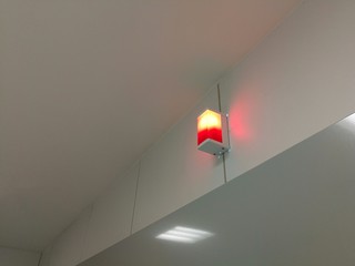 Red lamp of Operating room or Surgery room on process in Hospital