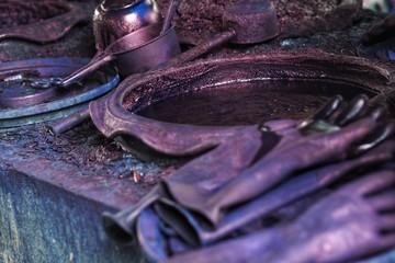 Blue Ink color and Color tray For Indigo dyed cotton