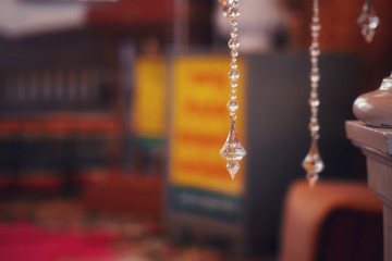 Crystal Hanging or Pendulum Crystal in temple