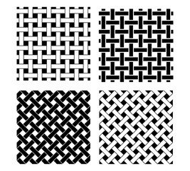 Seamless knot pattern in black and white, vector