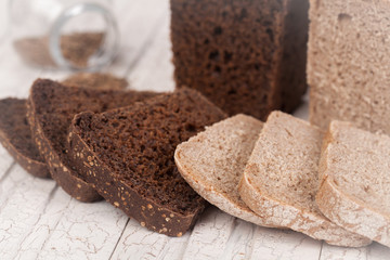 tasty, beautiful and healthy bread food on the table
