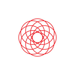 Abstract mandala icon graphic design template vector