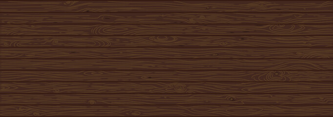 Brown wooden background. Old weathered wood surface with long boards lined up vector illustration.