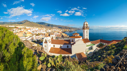Landscape with Candelaria town on Tenerife, Canary Islands, Spain