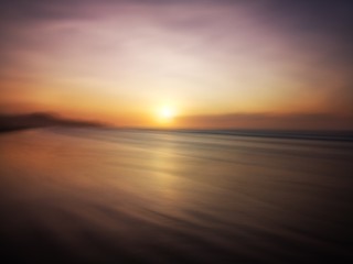 Blurry background with sunset view 