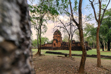 Obraz premium Prasat Muang Sing are Ancient ruins of Khmer temple in historical park