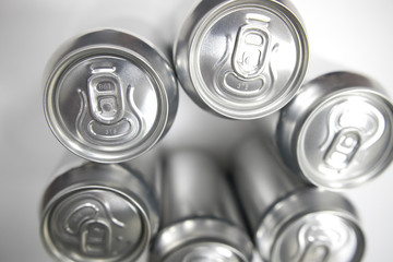 Obraz premium Group of an aluminum can of soda