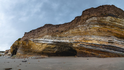 Cliffs on the beach, California Coastline, Santa Barbara County