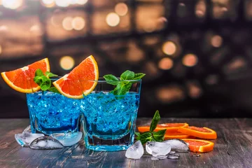 Foto op Canvas Blue lagoon cocktail © happy_lark